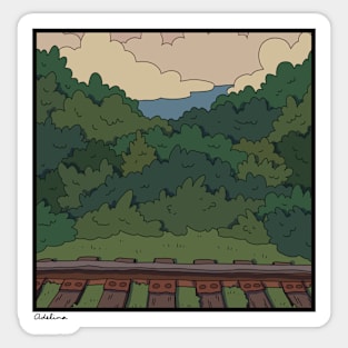 Train Tracks Sticker